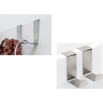 Věšák Věšák, háček, stříbrný kov, na dveře (6x4x2 cm) – sada 2 ks