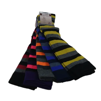 Dámské ponožky Bavlněné dámské elastické podkolenky pruhované