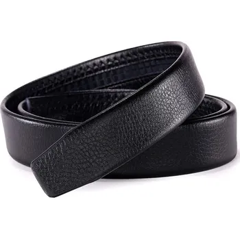 Opasek Pánský opasek černý bez přezky kůže