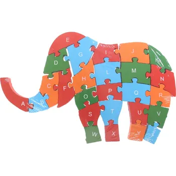 Dřevěná hračka Vzdělávací dřevěné puzzle-Slon 2