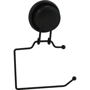 MSV držák na toaletní papír s přísavkou MEGA VENTOUSES, černý, ocel/plast