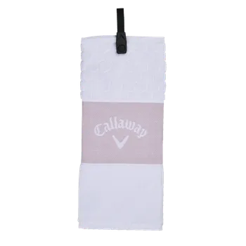 Callaway Trifold Towel, Pink/White