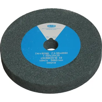 Brusný kotouč Brusný kotouč na stolní brusku, 150x20mm, otvor 20mm, P80, 49C80K9V10, Tyrolit