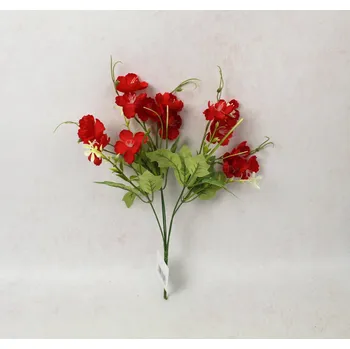 umělá květina Kytice SURFINIA výška 40 cm, 5 stonků (květina 5x1 cm) ČERVENÁ