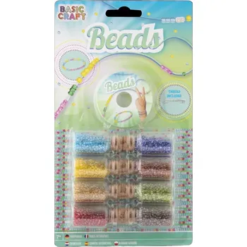 Dětské navlékací korálky Sada dekoračních korálků v dózách
