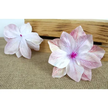 umělá květina Květinová hlava MAGNOLIA 3D 14 cm PUDROVĚ RŮŽOVÁ