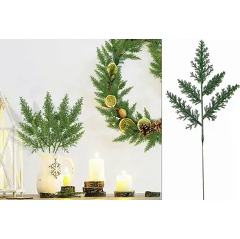 umělá květina Větvička CYPRYS 32 cm ZELENÁ