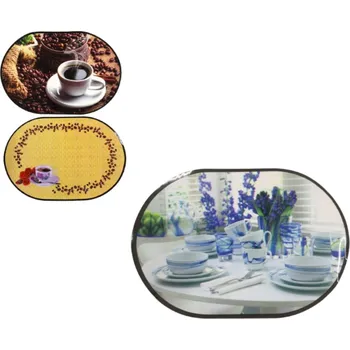 Oválná voskovaná podložka MIX VZORŮ 40x28 cm