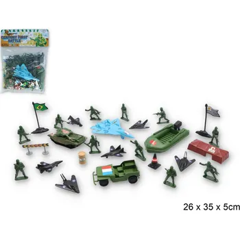 Armáda v pytli + hrací deska, cca 30 ks