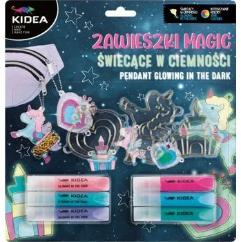 Přívěsek KIDEA Přívěsky Magic, svítící ve tmě – 3 ks v blistru