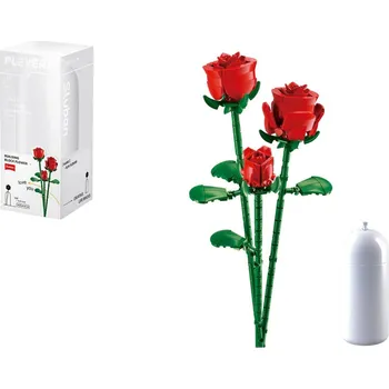 ostatní stavebnice Kostky SLUBAN Květiny – červené růže 258 ks.