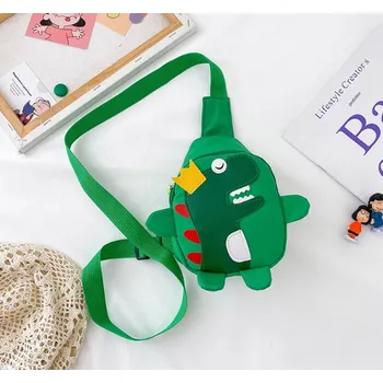 Dětský batoh Dětský batoh na jedno rameno DINOSAURUS 17 x 12 x 7 cm zelený
