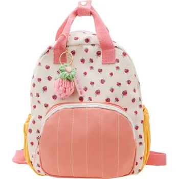 Dětský batoh Batoh do školky vzor TRUSKAWKA 32x26x10 cm RŮŽOVÝ