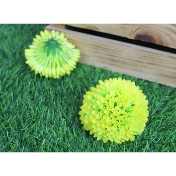 umělá květina Květinová hlava plastová ČESNEK ŽLUTO-ZELENÝ 8x6,5 cm - 1 ks