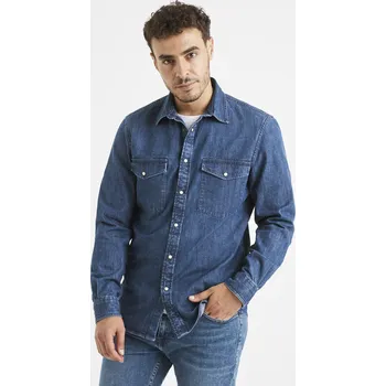 Pánská košile Celio Džínová košile Varevient 1098211 Tmavě modrá S