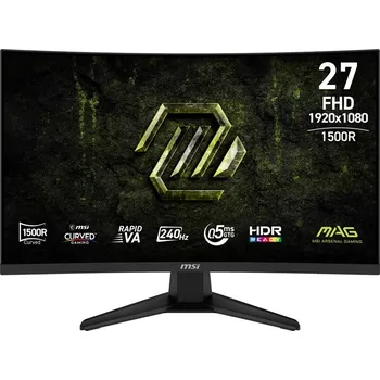 Monitor Herní monitor MSI MAG 275CF X24 27",LED podsvícení, VA panel, 0.5ms, 4000: 1, 300cd/m2, 1920 × 1080 Full HD, - černý