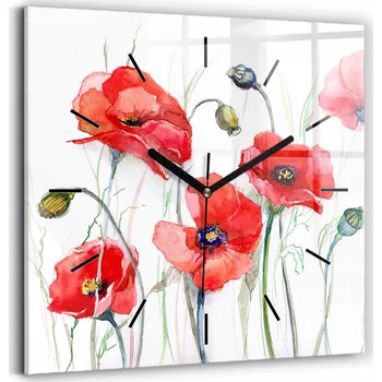 Hodiny Nástěnné hodiny Wallfluent červené 30 cm