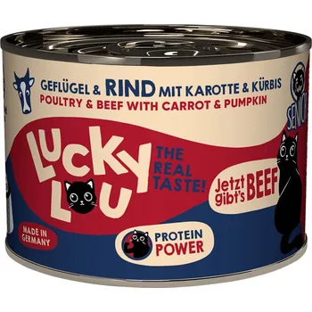 Krmivo pro kočku Lucky Lou Lifestage Senior drůbež a hovězí maso 6× 200 g