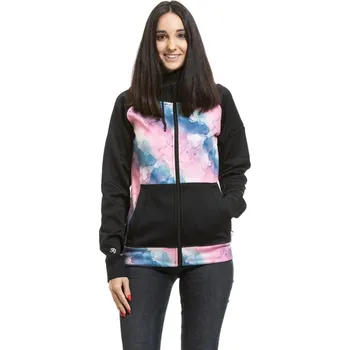 Dámská mikina Dámská technická mikina Meatfly Alisha černá/růžová S