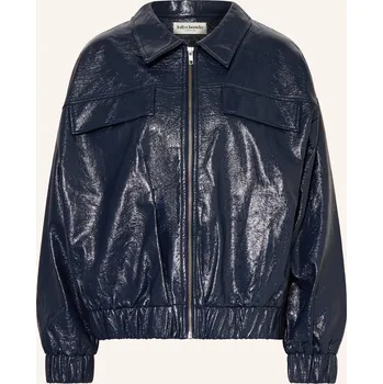 Dámský blejzr Lollys Laundry Dámská Bunda Ven V Koženém Vzhledu, tmavě...