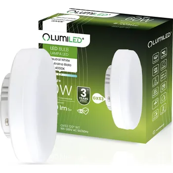 Žárovka LED žárovka LED GX53 8W = 60W 720lm 4000K Neutrální 120° LUMILED