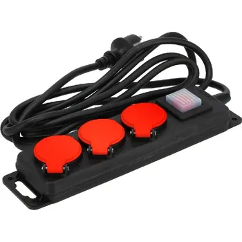 Prodlužovací kabel Prodlužovací kabel s vypínačem 3 m, 3 zásuvky Schmith