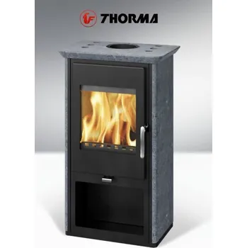 Krbová kamna THORMA Kamna krbová ODENSE šedé/serpentino obklad