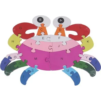 Dřevěná hračka Vzdělávací dřevěné puzzle-Krab