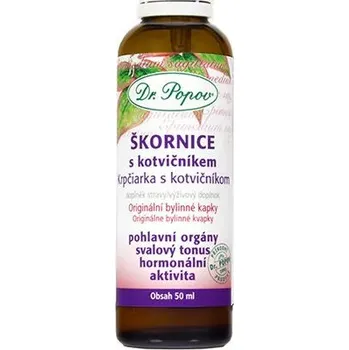 Dr. Popov Škornice s kotvičníkem, originální bylinné kapky, 50 ml