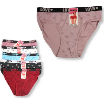 Kalhotky Dámské kalhotky FASHION s pruhy SRDÍČKA, LOVE č.: 7019 - 1 ks