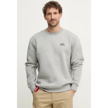 Pánská mikina Mikina Alpha Industries Basic Sweater Small Logo 188307.17 šedá 90Y, vel. S