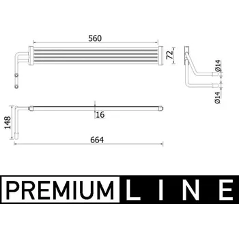 Chladič motoru Chladič oleje, řízení MAHLE CLC 97 000P