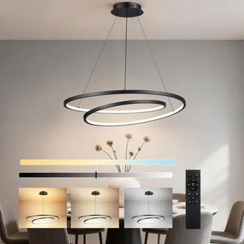 Brilagi-LED Stmívatelný lustr na lanku TWISTER LED/105W/230V pr.100 cm černá+DO