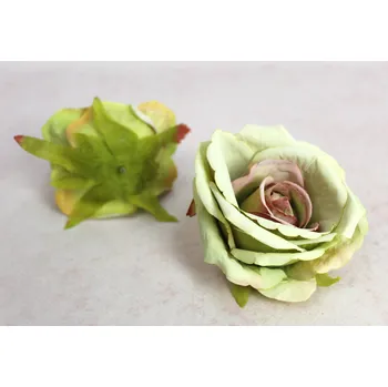 umělá květina Květní hlava RŮŽE 10x6,5 cm ZELENÁ