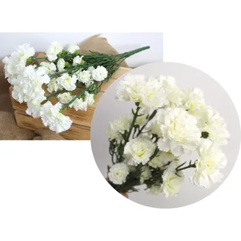 umělá květina Kytice KARAČKA, CEGIEŁKI výška 45 cm 7 stonků (květina 2,5-6 cm) BÍLÁ