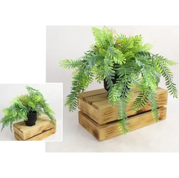 umělá květina Květina PAPRAK v černém květináči, výška 28 cm