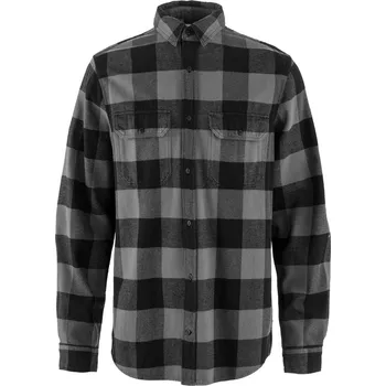 Pánská košile Pánská košile s dlouhým rukávem FJÄLLRÄVEN Övik Heavy Flannel Shirt M Black-Grey - XL