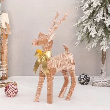 Vánoční dekorace Vánoční dekorace RENIFER stojící velurový 60x33x15 cm