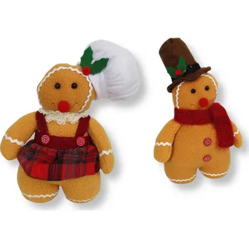 Vánoční dekorace Vánoční maskot PIERNIKOWY LUDZIK 28x17 cm MIX