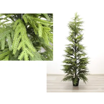 Vánoční stromek Vánoční stromek CHOINKA silikonový v černém květináči 180 cm ZELENÝ