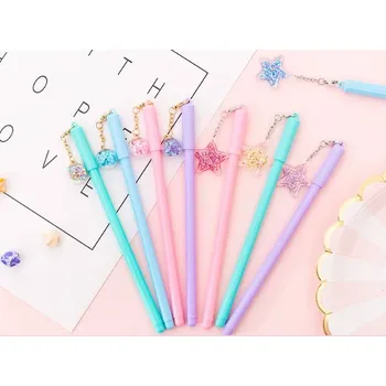 Gelové pero s přívěskem SE SEQUINY s černou náplní 17 cm – 1 ks