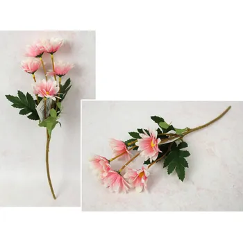 umělá květina Kytice GERBERA výška 41 cm, 5 stonků (5 květů 6x3 cm) RŮŽOVÁ