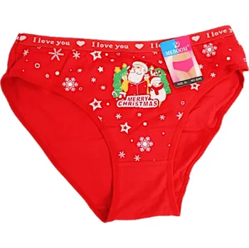 Kalhotky Dámské kalhotky MEDOOSI červené Merry Christmas č. 8240 - 1 ks