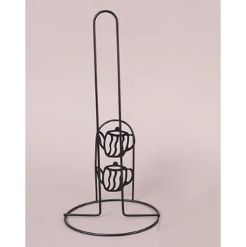 Drátěný stojan na papírové ručníky CZAJNIK 30x15 cm ČERNÝ