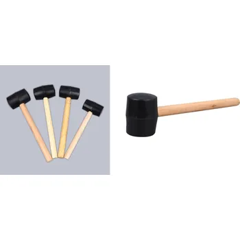 Kladivo Gumové kladivo s dřevěnou rukojetí 650 g 26 x 10 cm