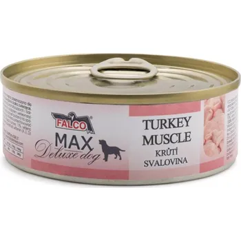 Krmivo pro psa FALCO MAX Deluxe Dog krůtí svalovina, konzerva 80 g