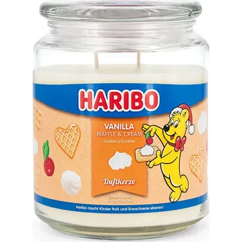 Svíčka Parafínová vonná svíčka Vanilla Waffle Cream Haribo 1 ks