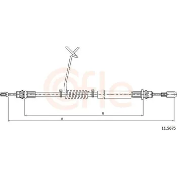 Lanko parkovací brzdy Lanovod parkovací brzdy COFLE 11.5675