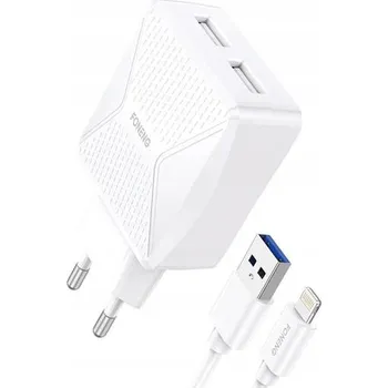 Anker Síťová Nabíječka 12W PowerPort 2x USB-A 2.5A Mini Univerzální Bílá