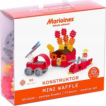 ostatní stavebnice Marioinex Mini Waffle Hasič - Střední Balení